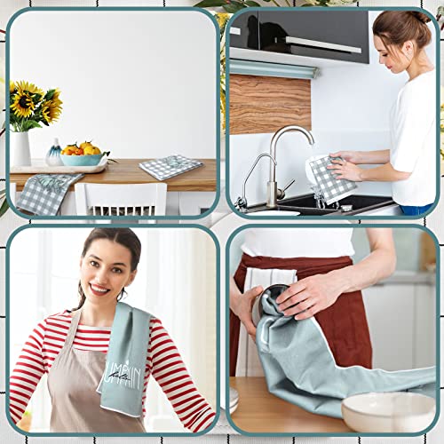 Bencailor ZY-BENCAILOR-2240 4 Pcs Fall Kitchen Towels Thanksgiving Dish Towel Hello Pumpkin Hand Towels Absorbent Harvest Tea Towels Autumn Dishcloth thumb #6