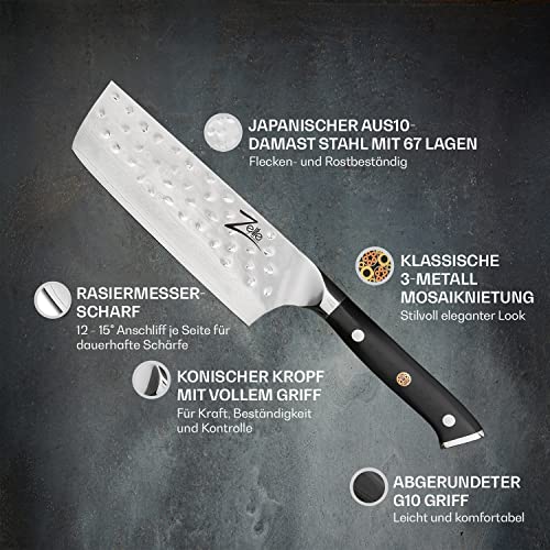 Damast-Hackmesser Zelite Infinity Nakiri Kochmesser