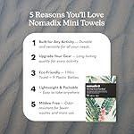 Nomadix Mini Towel - Perfect for Beach, Pool, Travel, Camping, Yoga - Made with Recycled Materials - Super Absorbent - Sand Resistant - Palms Pink - 16x40 - Image 4