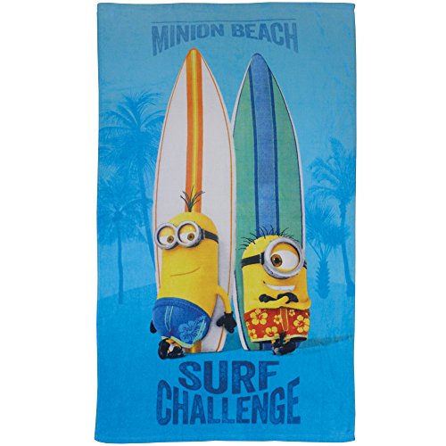Abysse Drap DE Plage Minions, Coton, Multicolore, 25x3x32 cm