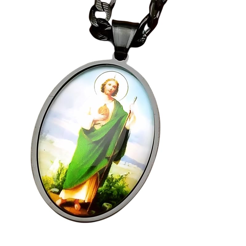 Necklace for Women Men Stainless Steel Gold Color Saints Apostle of Jesus Amulet Faith Jewelry - N28