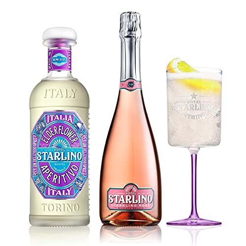 Starlino Elderflower & Sparkling Moscato HUGO-Drink Set 2x0,75l plus Glas Cover