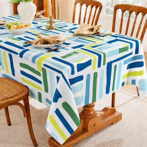 Image of Amazon Brand - Umi Super Soft Brushed Microfiber Cotton Dining Table Cloth, Printed Rectangular 6 Seater Table Cover 60X90(Inches)