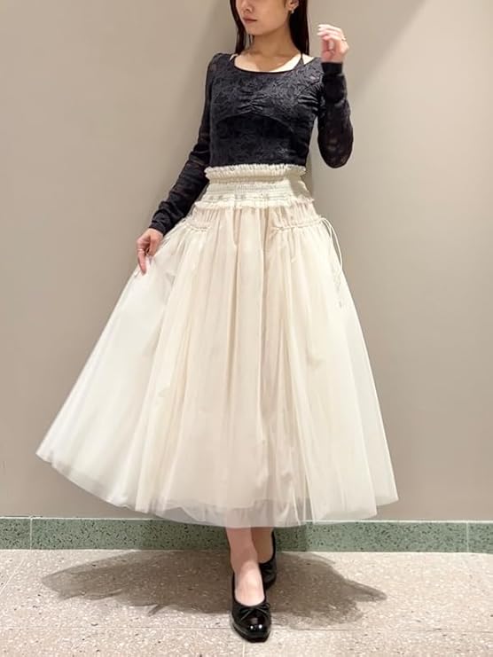 Amazon | Chacottレース柄編みプルオーバー SWCT251001DGRYF