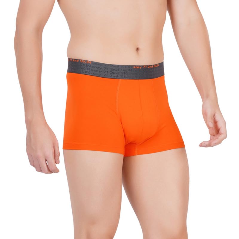 Image of saey 7! - Premium Micro Bamboo Innerwear | Ultra Soft Men's Trunks - Naturally Anti-Bacterial - No Marks Waist Band| Maple Orange