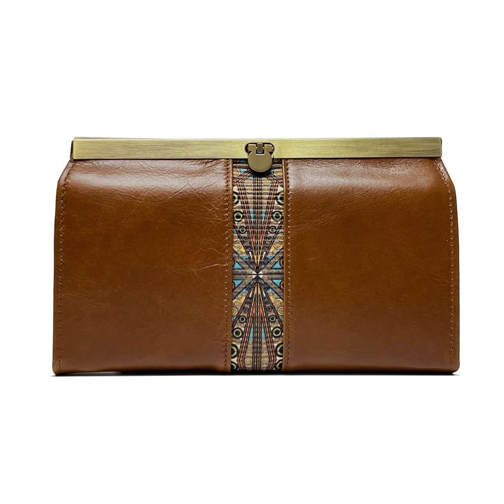 Sac à main femme long en cuir de vachette ciré de style coréen pour le quotidien