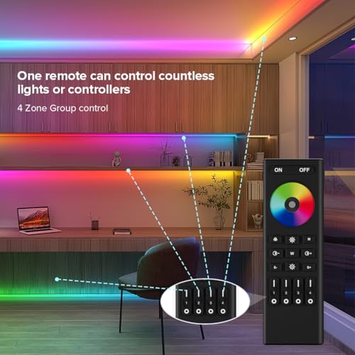 Image of SEZO 2.4G WiFi SPI RGB Controller DR03W & RC03RF RF Remote Kit Tuya APP /Smart Life /Google Home /Alexa Control Support WS2812B WS2811 WS2813 WS2815 etc Addressable RGB LED Strip STA Mode