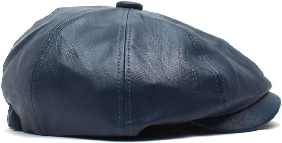 Vintage Duck Tongue Cap Men's Beret PU Octagonal Hat Painter's