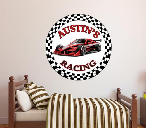 Vinilo Decorativo Personalizado Auto de Carreras para Pared miniatura 2