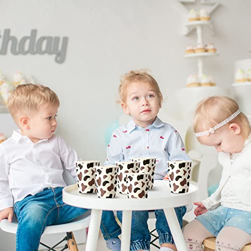 Tanlade 48 Pcs Cow Paper Cup Highland Cow Print Paper Cup Disposable Western Cowboy Cup 9 Oz Cow Cup For Highland Cow Party Baby Shower Cow Birthday Home Decorations #TOP4