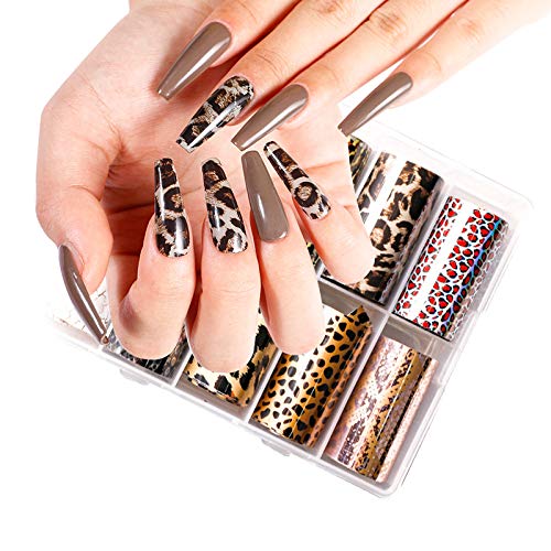 Changar JKP2000 Animal Skin Nail Art Foil Transfer Decals Serpentine Leopard Print Tiger Snake Skin Pattern Fish Scale Nail Foil A... thumb #4