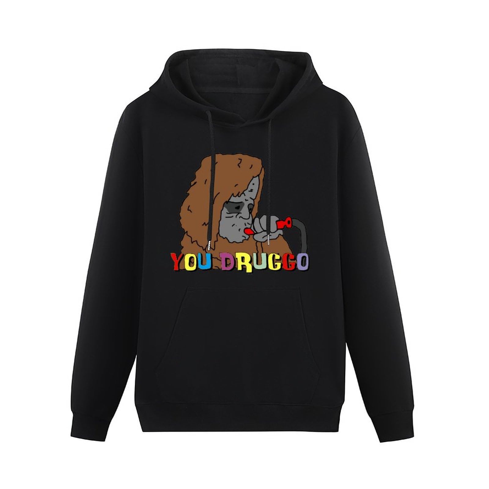 Kesihanxianguo Unisex Black Sassy You Druggo Sasquatch The Big Lez Show Hooded Printed Pullover Hoodies Mens Sweatshirts S