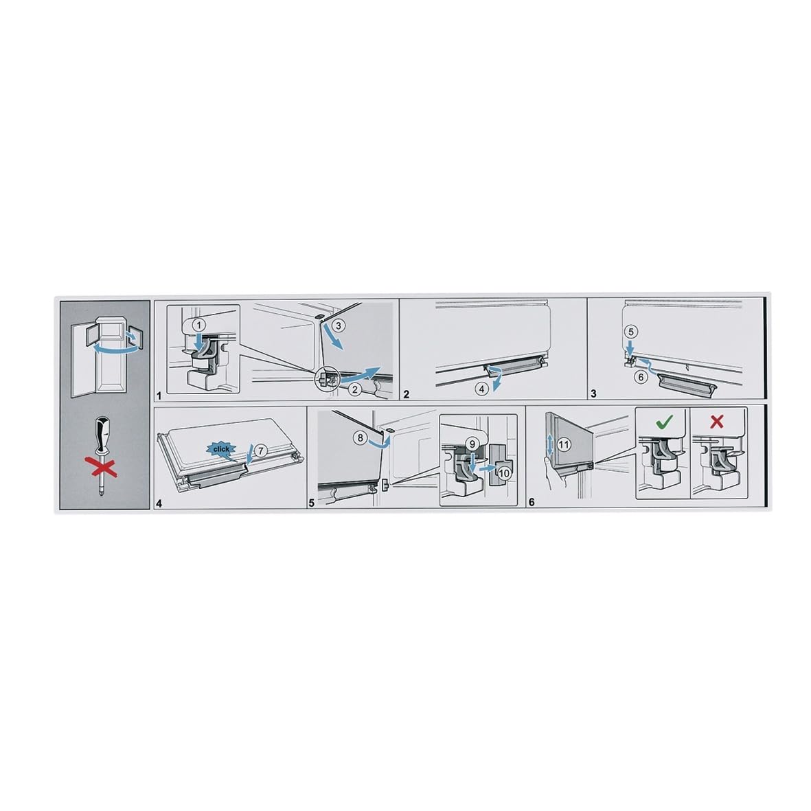 BOSCH 11014296 Gefrierfachtüre SIEMENS Innenraumtüre mit Dichtung Griff für Kühlschrank