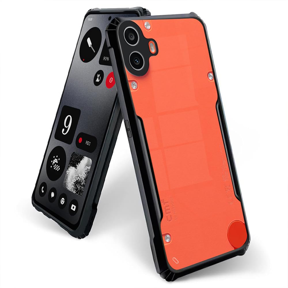 Casotec Shockproof Crystal Clear Back Case Cover for CMF by Nothing Phone 1 5G | 360 Degree Protection TPU+PC | Air Cushion Design | Transparent Back Case for CMF by Nothing Phone 1 5G (Black Bumper) (B0D9FHGZ9X) Amazon Price History, Amazon Price Tracker