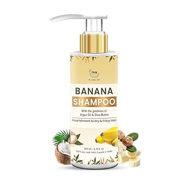 TNW-The Natural Wash Banana shampoo| For All Hair Types| Banana Shampoo for Men and Women | Hydrates & Nourishes the scalp with Banana, Argan Oil, Shea Butter? 200 ml