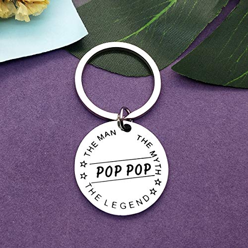 Father's Day Gift Funny Dad Grandpa Papa Gift Keychain From Daughter Son He Man Birthday Gift Key Chain Father Jewelry Gifts Thank You Gift Christmas Jewelry For Dad Father Grandpa #TOP1