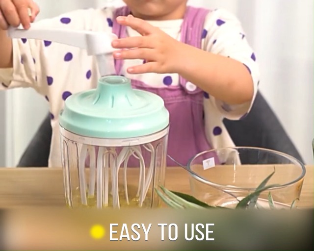 2x Handkurbel Ei Mixer - Manueller Eierschläger Mit Kunststoffgriff