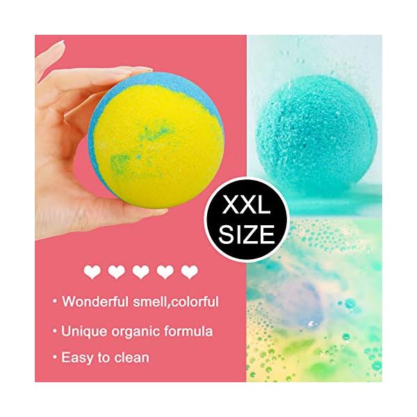 Bath-Bombs-Bubble-Bath-Organic-SPA-Gift-Set-12-XXL-5-OZ-Bath-Salts-Coconut-Oil-Flavie-Natural-Fizzie-Relaxing-to-Moisturize-Dry-Skin-for-Women-Girlfriend Bath Bombs, Bubble Bath, Organic SPA Gift Set 12 XXL 5 OZ, Bath Salts, Coconut Oil, Flavie, Natural Fizzie Relaxing to Moisturize Dry Skin for Women, Girlfriend