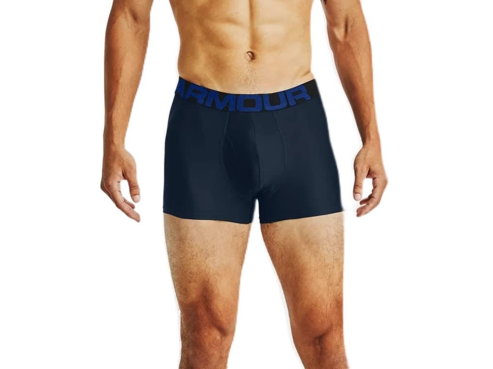 Under Armour Men Tech 3in 2 Pack, Quick-drying sports underwear, 2 pack comfortable men's underwear with tight fit