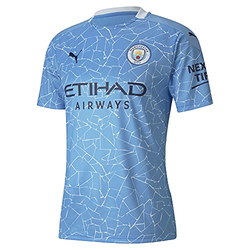 PUMA Men s Manchester City 2020-21 Home Jersey (Large) Team Light Blue-Peacoat
