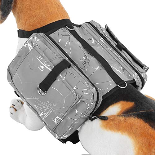 Fishawk Bolsa de sela para cães, mochila para cães, portátil, confortável, conveniente com cinto de