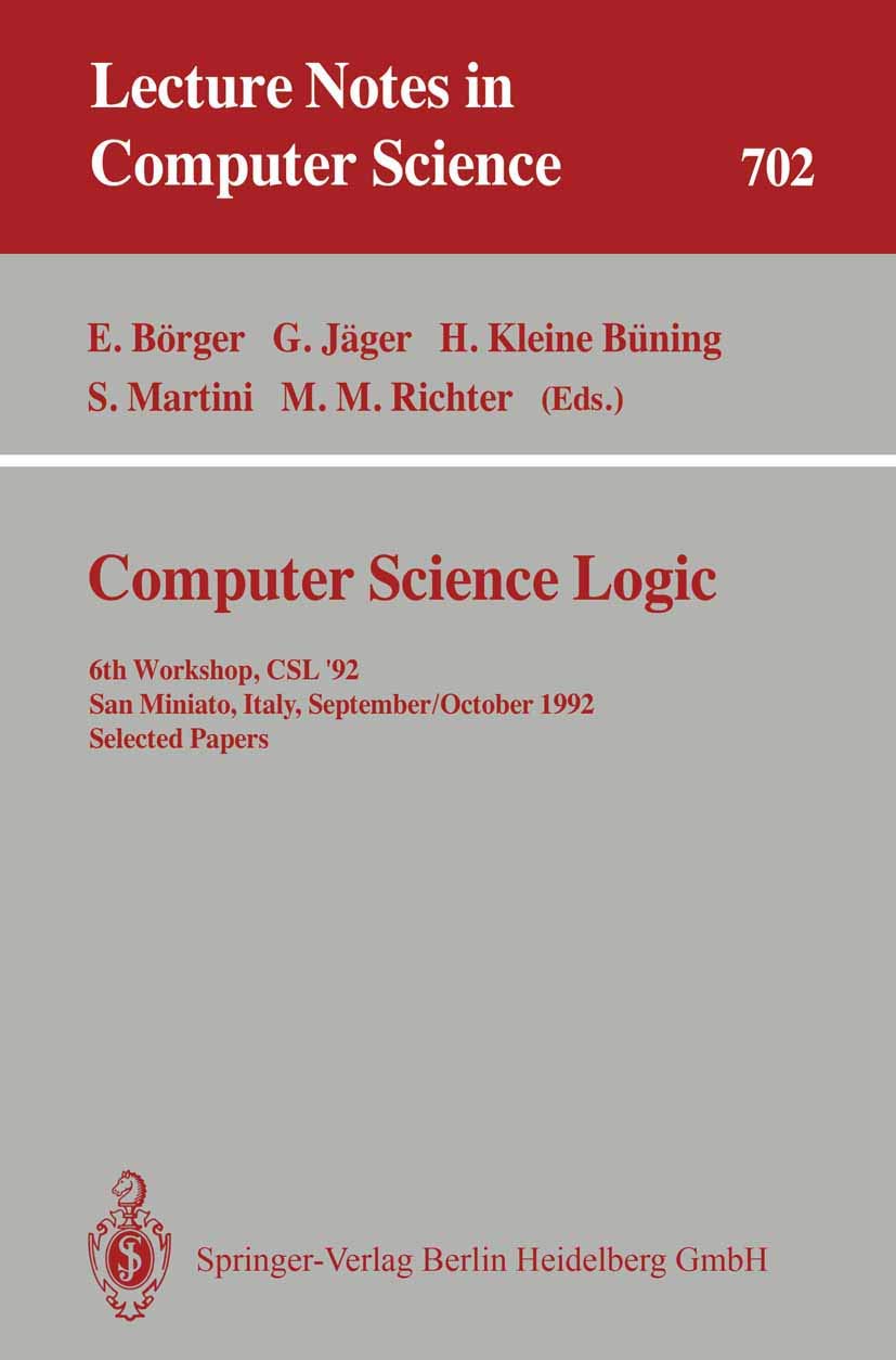 Amazon | Computer Science Logic: 6th Workshop, CSL'92, San Miniato