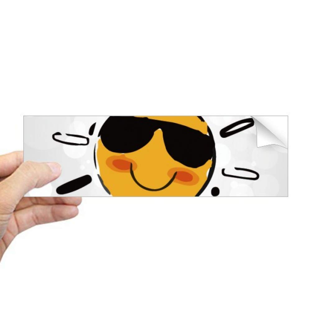 Sticker rectangulaire pour fenêtre motif météo et lunettes de soleil