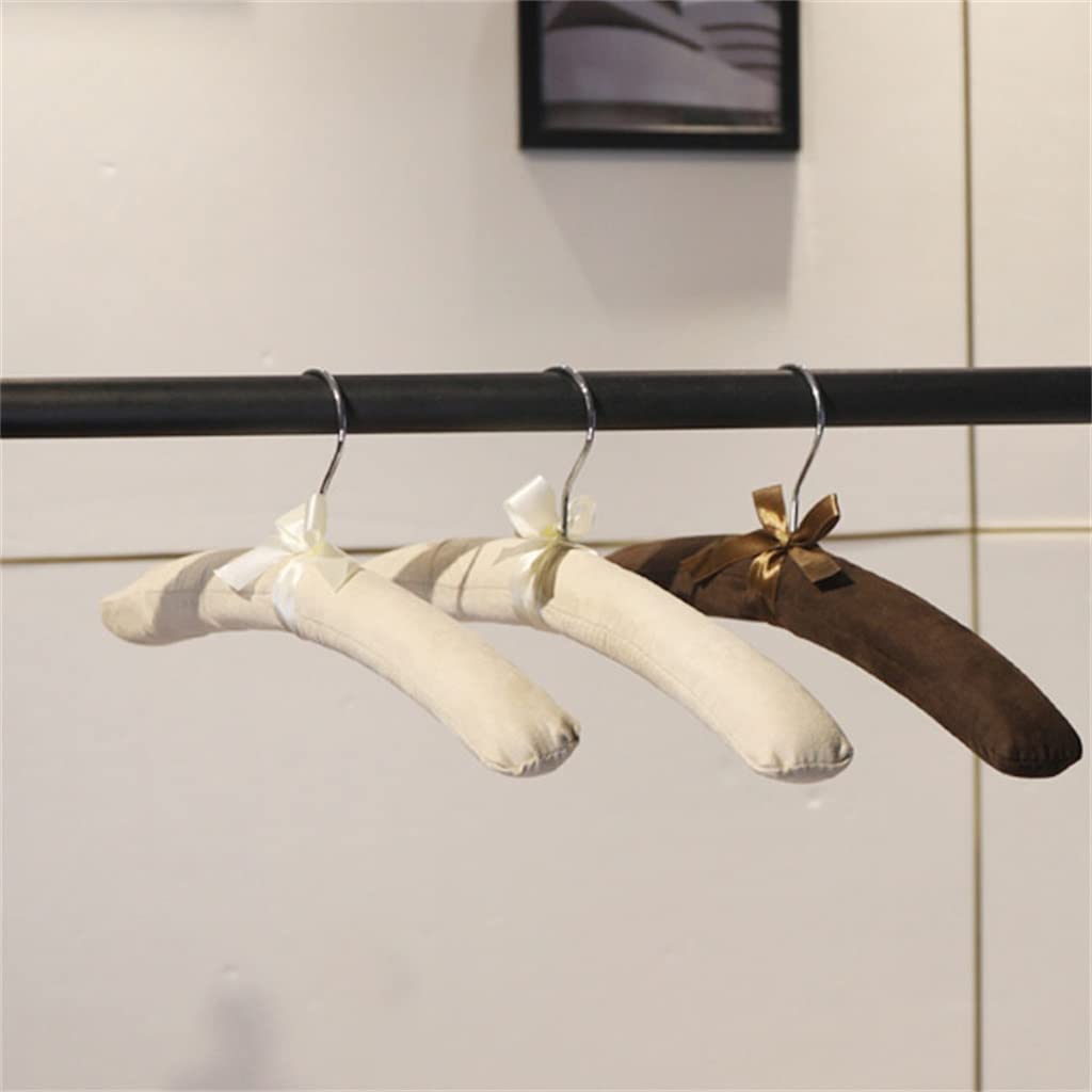 Tkanina tekstylna jest zawinięta w torbę z bilardową sweter bez pośpiechu ubrania do wsparcia wieszaka na ubrania domowe (Color : Beige, Size : 38.5 * 17cm)