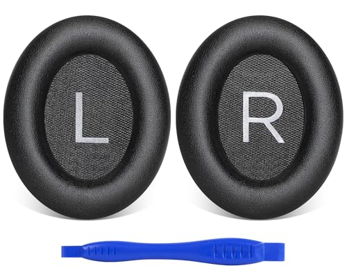 Link Dream Ear Pads for Bose QuietComfort 45 Headphone Replacement Soft Protein Leather Memory Foam Earpads Ear Cushions Cover Soft & Comfortable Noise Isolation Easy to Install (QC45 Black)