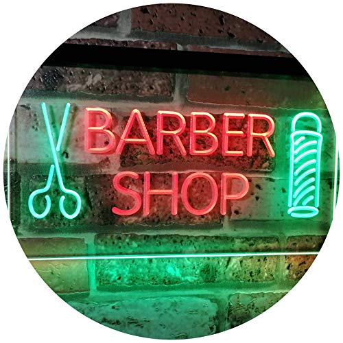 ADVPRO Barber Shop Hair Cut Scissor Pole Display Dual Color LED Neon Sign Green & Red 24