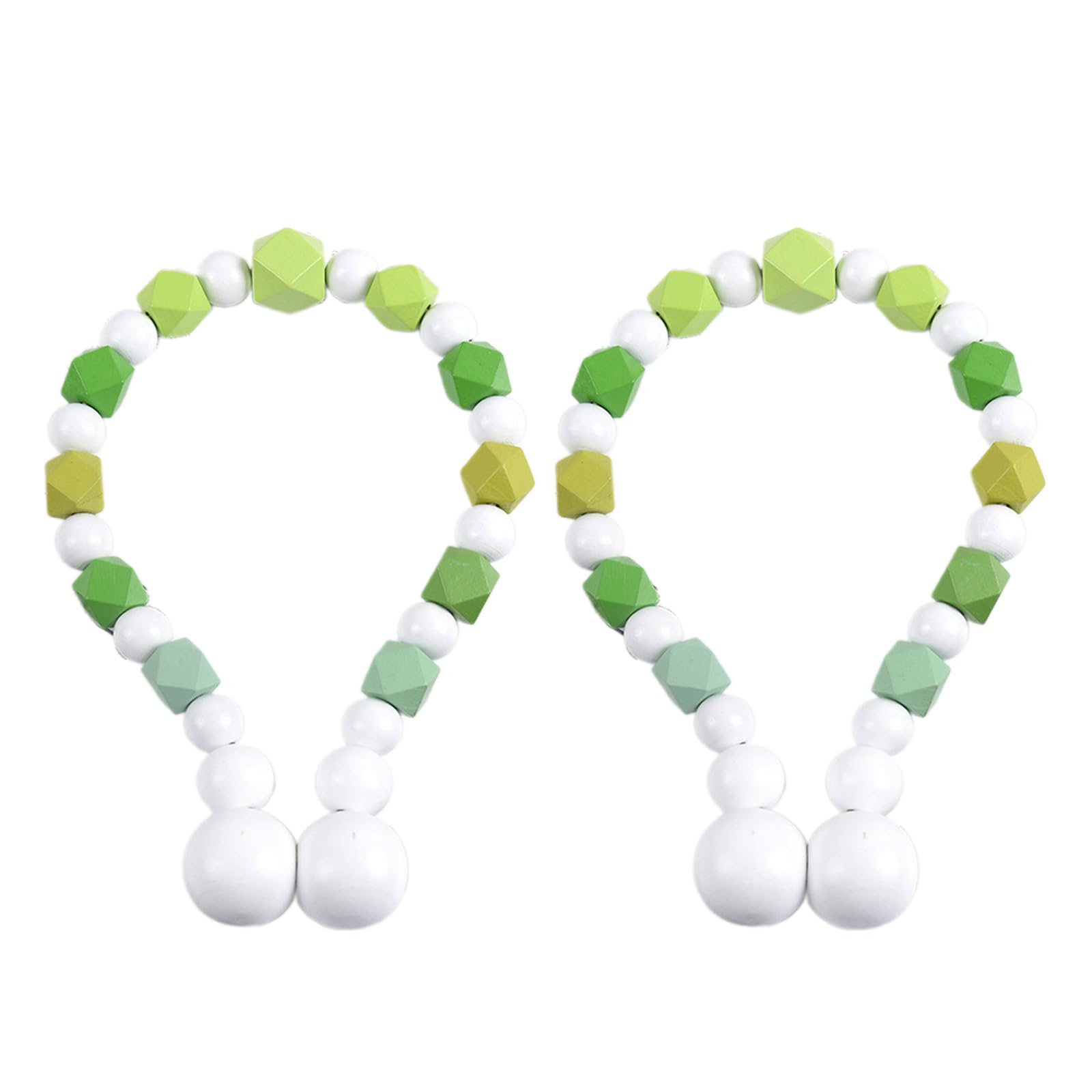 Xinsheinelry 2Pcs Not Tool Installation Curtain Holders Gradients Wooden Beads Window Drapery Tiebacks Holdbacks Home Decors Window Drapery Holdbacks