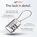 TSA Accepted Luggage Travel Lock, Set-Your-Own Combination Lock for School Gym Locker, Luggage Suitcase Baggage Locks, Filing Cabinets, Toolbox, Case (Silver, 2 Pack)