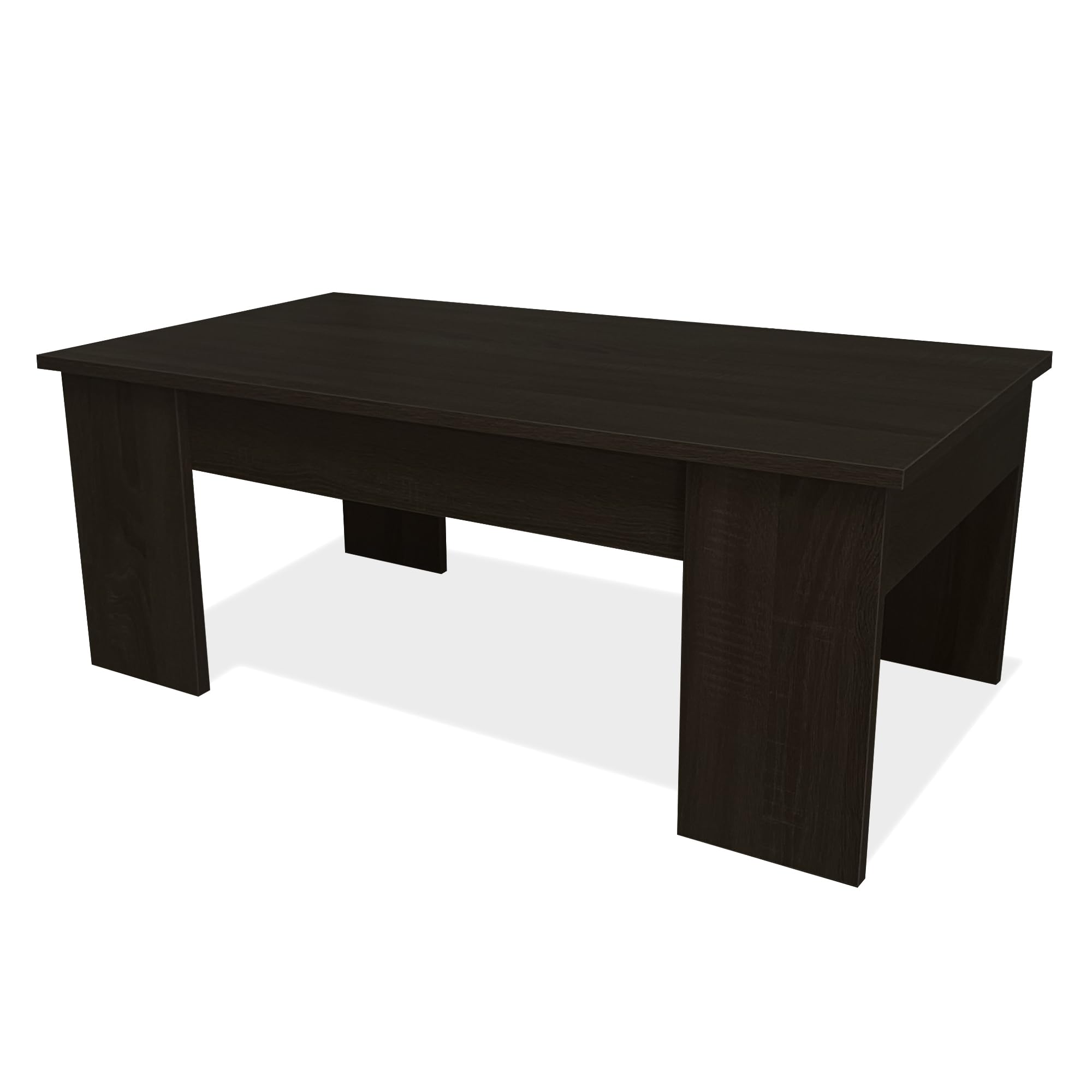 Nyana Mesa de Centro Elevable Home | Tablero Elevable para Comer, Leer o Trabajar | Melamina Resistente y Fácil de Limpiar | Diseño Moderno y Estable (Wengue)