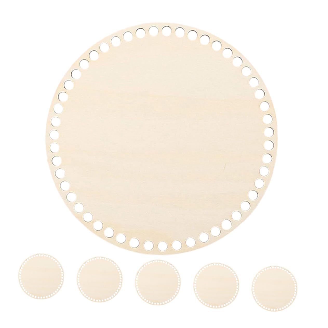 CIMAXIC Crochet Basket Bottom Plates 6pcs Wooden Bases for Craft Baskets Knitting Bag Bottoms Crocheting Supplies