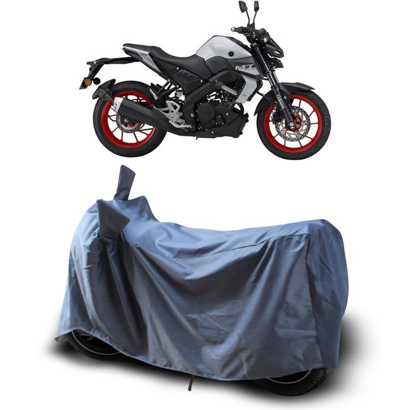 Universal Bike Body Cover Compatible with Yamaha MT-15 | Waterproof (Tested), Dustproof & Scratch Resistant | 5 Stitching Interlock | UV Protection | Grey