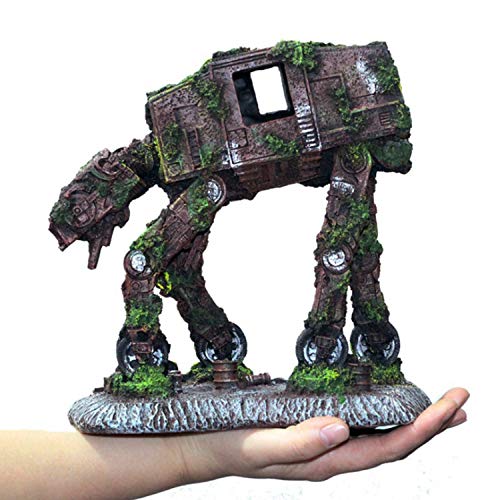MJSHA Aménagement paysager créatif d'aquarium,Autobots,décorations de réservoir de Poissons de thème de Chien de Robot,Artisanat de résine de...