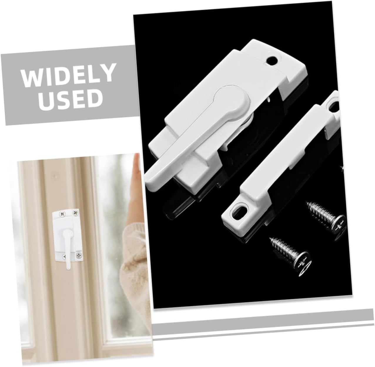 Mikikit 10sets Window Sash Lock Replacement Sliding Window Locks for Enhanced Security Easy Installation for Use
