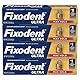 Fixodent Ultra Max Hold Secure Prothesen-Klebecreme für volle und teilweise Zahnprothesenträger, 62,4 g (4 Stück)