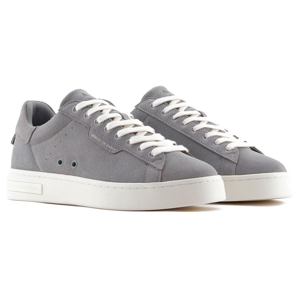 Armani Exchange Men's London Sneaker, Neutral Grey, 10.5 UK