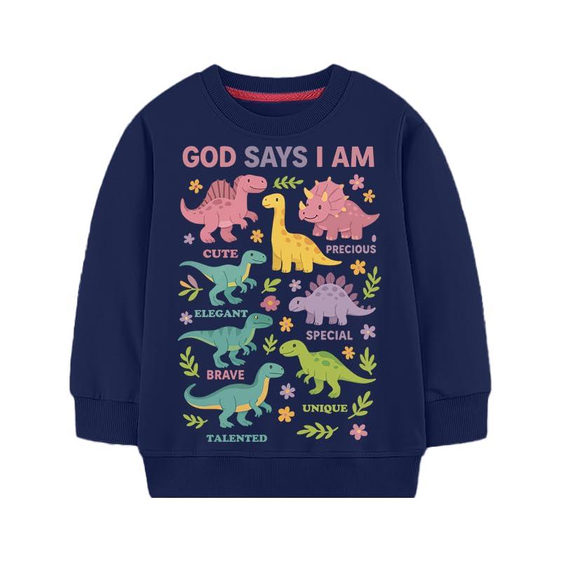 Image of Girls Cotton Crewneck Sweatshirt Size 2-10 Years Toddler Girls Kid Graphic Shirts