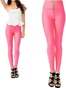 JJ-GOGO Women's Front Zipper High Waist Skinny Sexy Trends