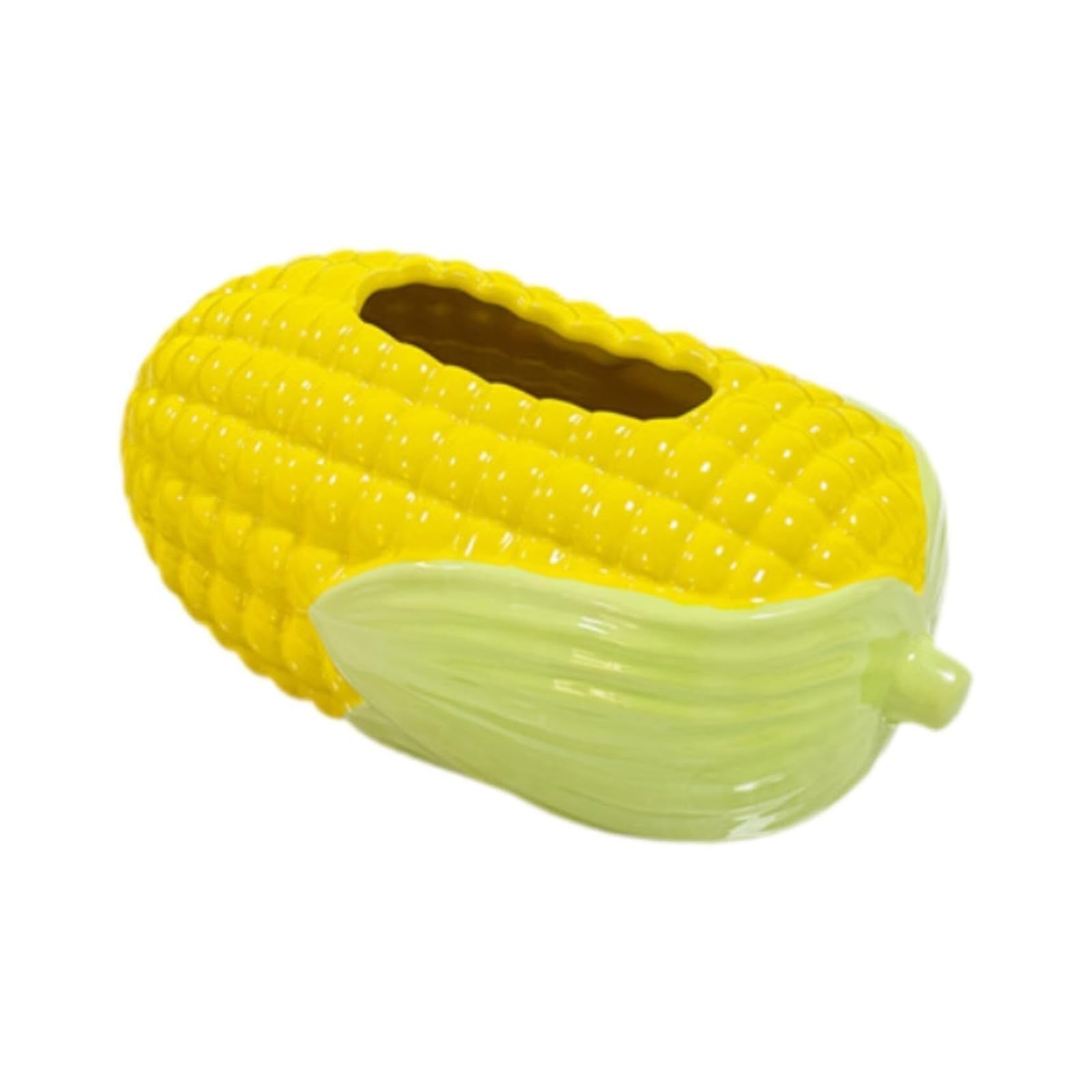 Porta fazzoletti Dispenser for fazzoletti Simpatico portafazzoletti di mais Decorazione moderna da scrivania Divertente Per la nuova casa(Yellow)
