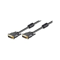 Goobay 93112 Cavo DVI-D FullHD Dual Link, Dorato