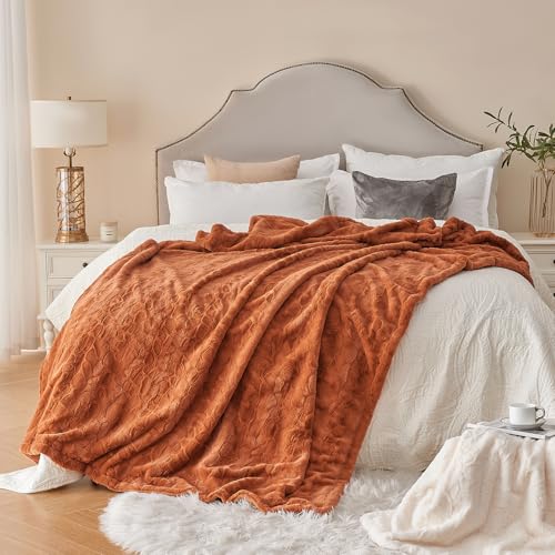 Krifey Coperta oversize in finta pelliccia, super morbida e accogliente, coperta di lusso soffice coperta pelosa, coperta natalizia in peluche, regalo per donne, cammello, 152,4 x 203,2 cm