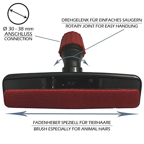 PakTrade Staubsauger Tierhaardüse Für Einhell INOX 1250, 1250/1, Philips HR 6303, HR6303, LG Electronics TB-39, Tchibo TCM 255 397