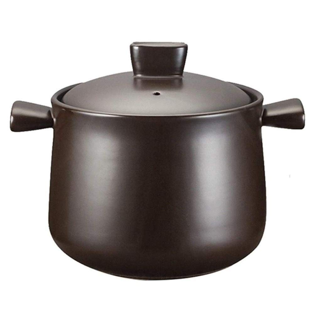 WDCDYQDH Clay Stew Pot Ceramic Casserole - High Temperature Resistance Heat Preservation And Taste Capacity 6000ml_zwart (zwart 6000ml)