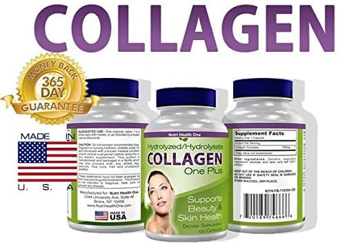 Miniatura 2 de Suplementos de colágeno One Plus  120 unidades con 750 mg por cápsula  Colágeno hidrolizado para una mejor absorción corporal  Más fácil de tragar