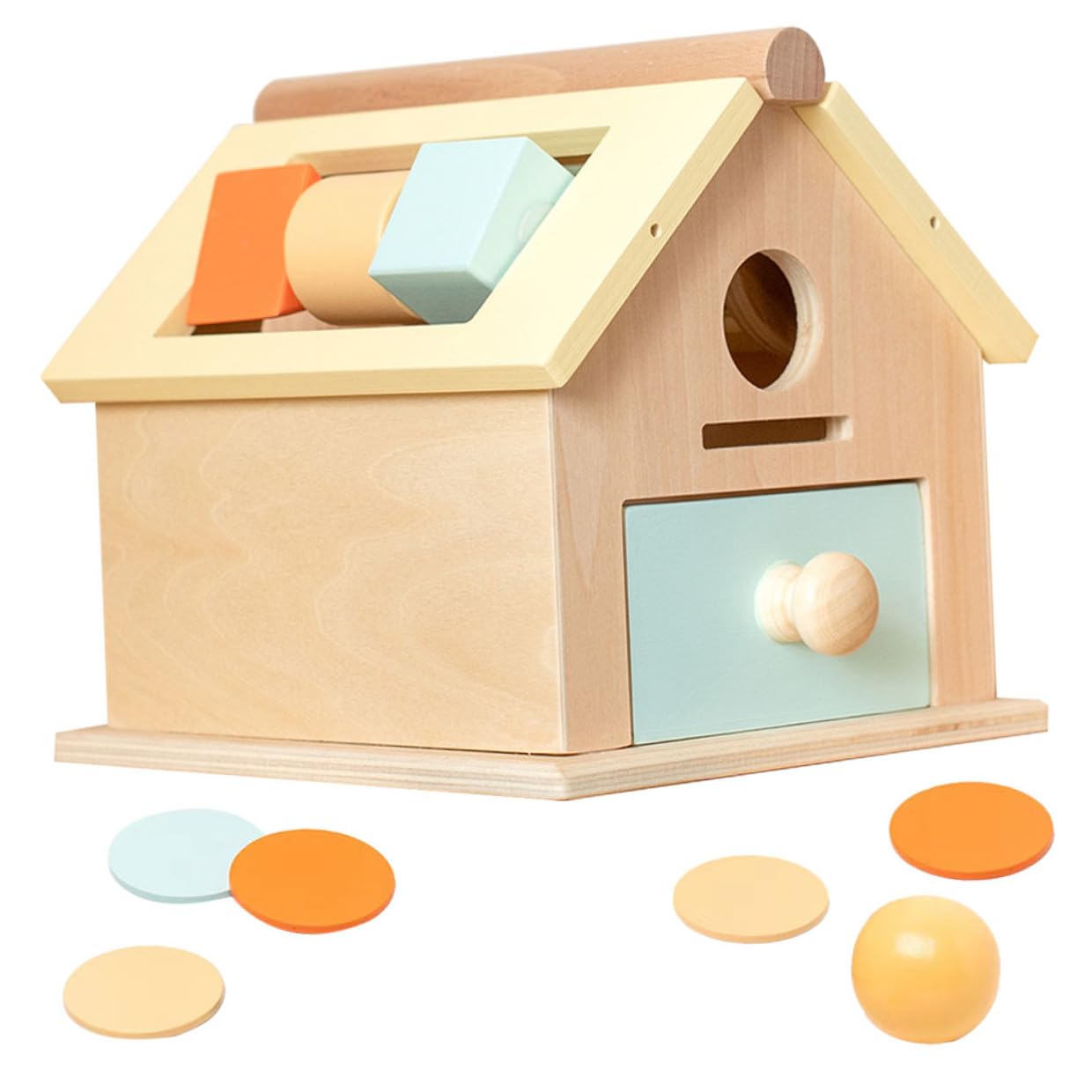 Mikikit Juguete Cognitivo Entrenamiento de Coordinación Mano-Ojo de Madera y Pensamiento Lógico para Bebés y Niños de 1 a 3 Años para Educación y Desarrollo