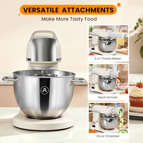 Image of 8.4QT Commercial Stand Mixer 800W with Aluminum Die Casting Meets the Standard of NSF /ANSI 8-2023, Mixers Kitchen Electric Stand Mixer with Stainless Steel 8L Bowl, Dough Hook, Whisk and Beater