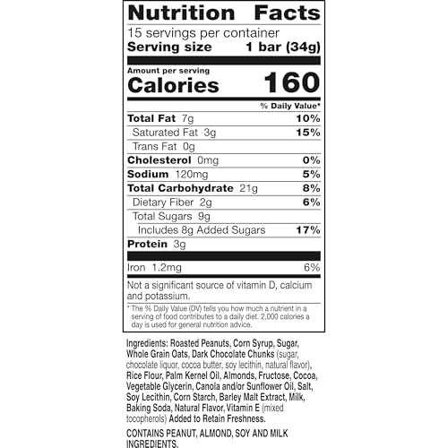 Image of Nature Valley Sweet and Salty Nut Granola Bars, Dark Chocolate Peanut Almond, 15 Bars, 18 oz